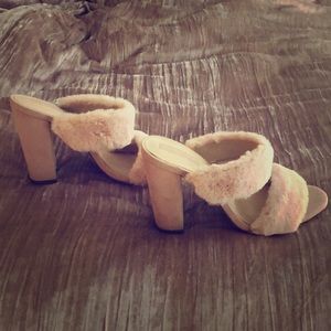 Forever 21 Pale Pink Fluffy Heels